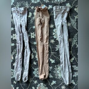 Mondor & Capezio Size 12-14 3 Pairs 310 Tights 2 Light 1 Dark Tan